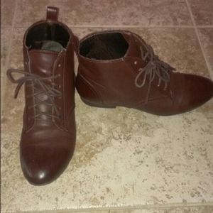 Dark brown booties