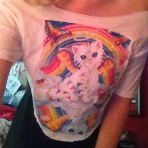 💝Lisa frank crop top💝