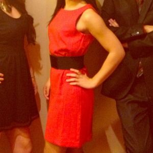 Simple red-orange dress