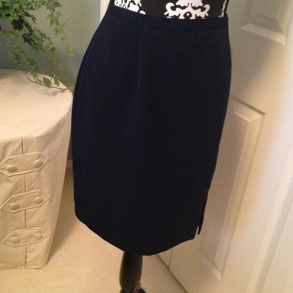 Dark Blue Straight Skirt - Picture 2 of 2