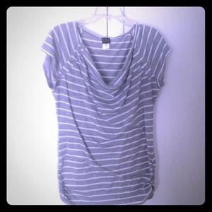 Grey and white striped top