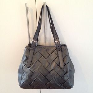 NWOT COLE HAAN Metallic Grey handbag