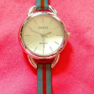 Teal and red Gucci Watch