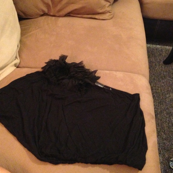 Black one shoulder top