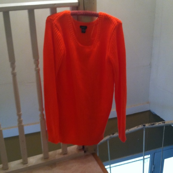 Neon orange sweater