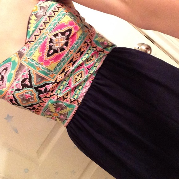 RESERVED Strapless Maxi and Sparkly Top bundle