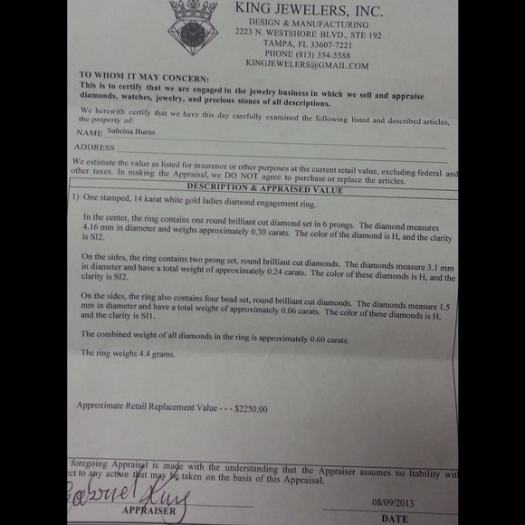 1.02CT diamonds, wedding/engagemnt ring set 2rings - Picture 2 of 4