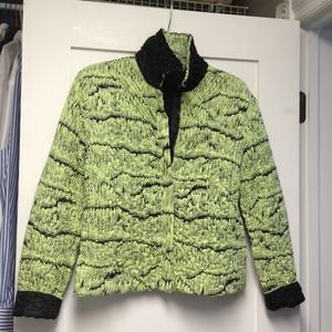 Stunning reversible lime green and black jacket.