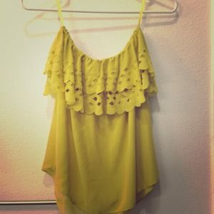 Chartreuse laze cut tube