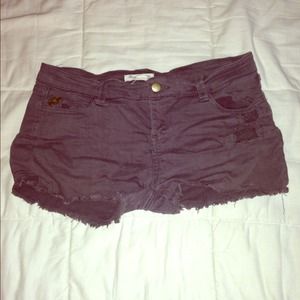F21 gray mesh insert shorts