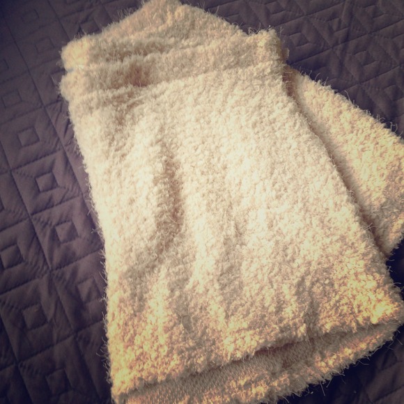 Fuzzy high waist shorts