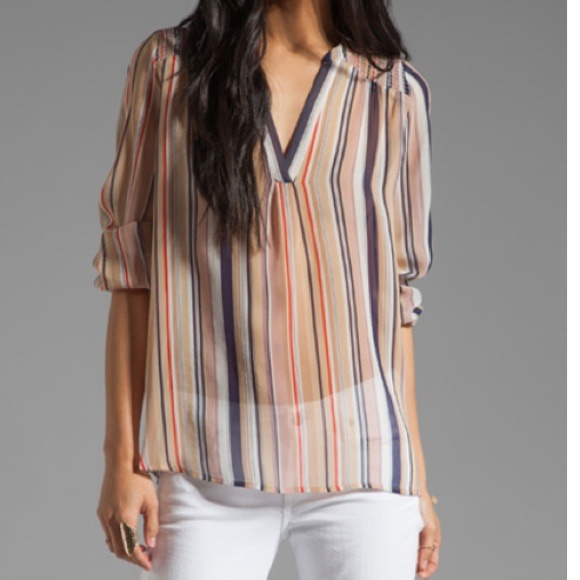 JOIE
Beige Carlene Stripe Print Top In Dustypink
