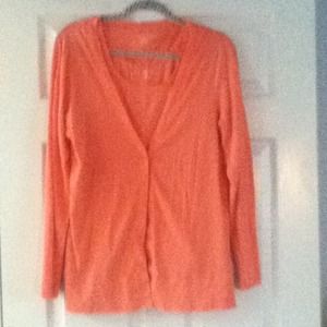 Lands End Peach sweater with tank top
