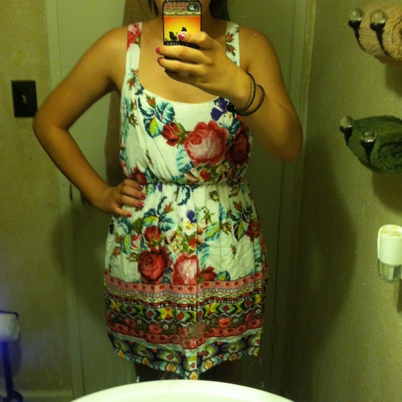 A floral tribal print dress