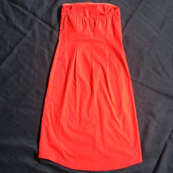 sold..pm_editor pick Rich coral J. Crew dress - Picture 3 of 4