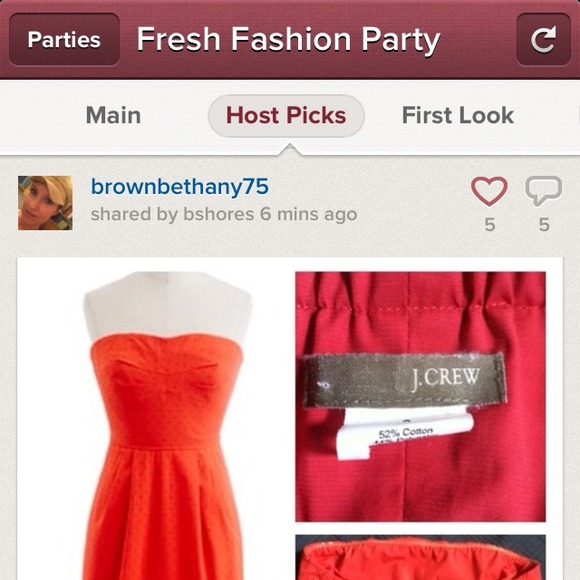 sold..pm_editor pick Rich coral J. Crew dress - Picture 4 of 4