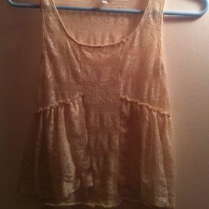 flowy lace tank with tiers