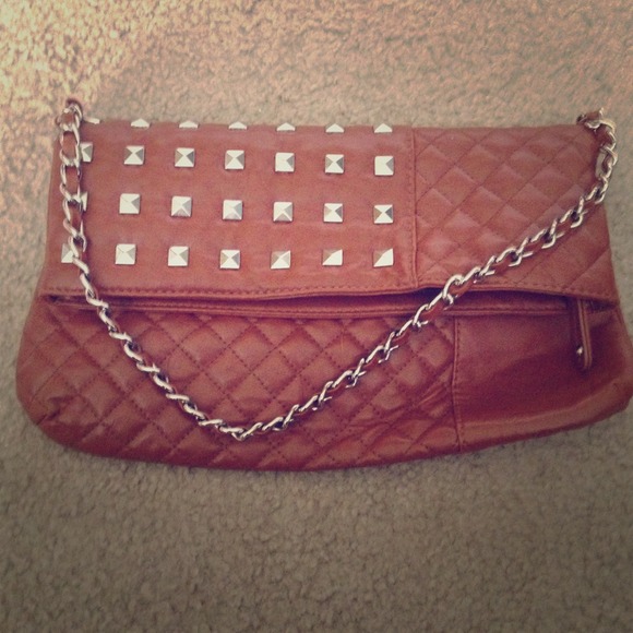 NEW Cute brown studded purse with chain strap