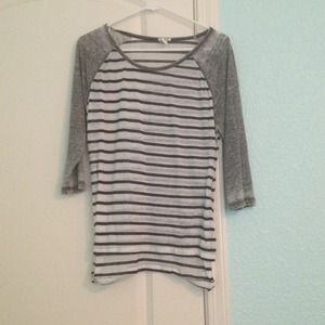 F21 striped baseball tee
