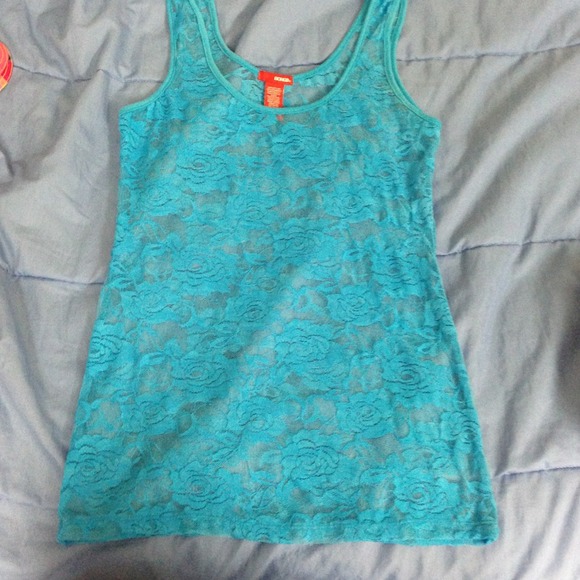 Lace see through top!