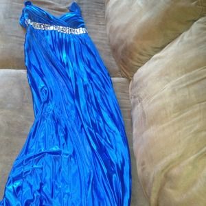 Royal blue evening gown