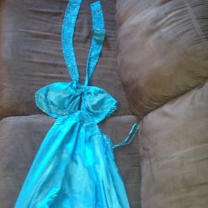 Light blue evening gown