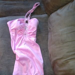 Baby pink evening gown