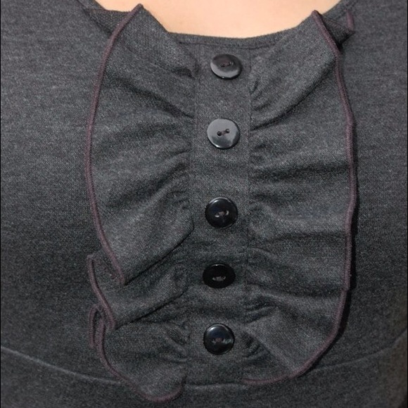 πSOLD IN BUNDLE!π Black & Grey Ruffle Dress! - Picture 3 of 4