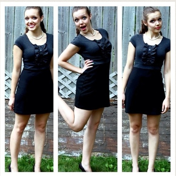 πSOLD IN BUNDLE!π Black & Grey Ruffle Dress! - Picture 4 of 4
