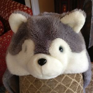 💢💢SOLD💢💢💢 Plush wolf hat