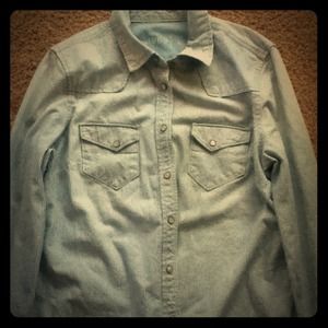 Blue and white striped shirt