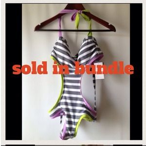 Gray and neon cut out suit