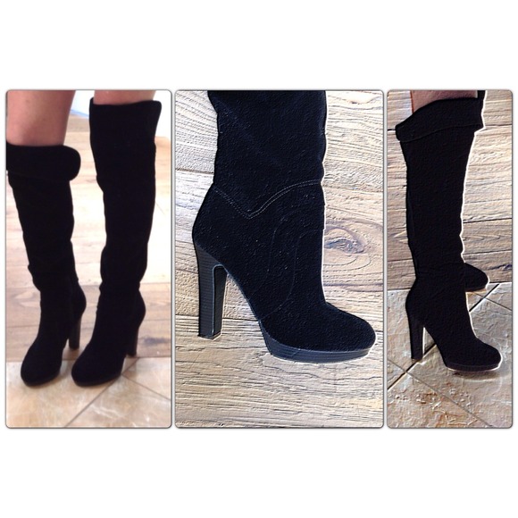 Sexy Velveteen Over The Knee Boot