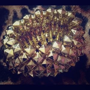 Gold spiked bracelet