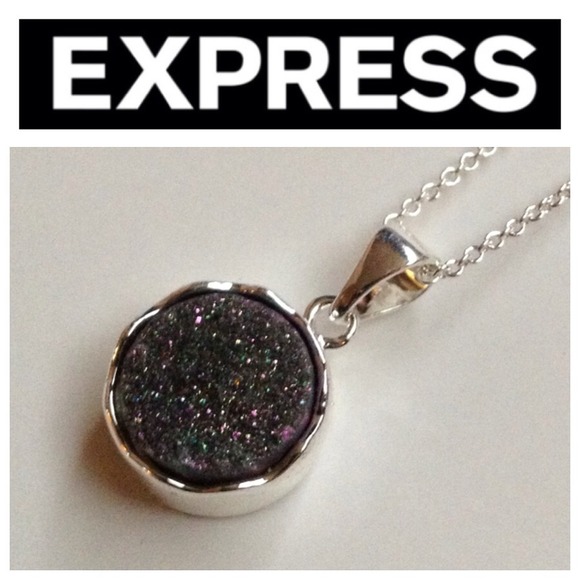 Express Jewelry - NWT Express Druzy Quartz and sterling silver
