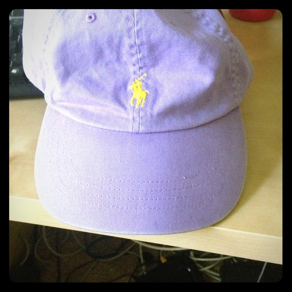 Purple yellow polo hat