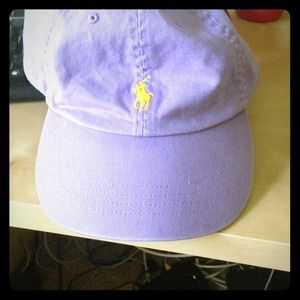 Purple yellow polo hat