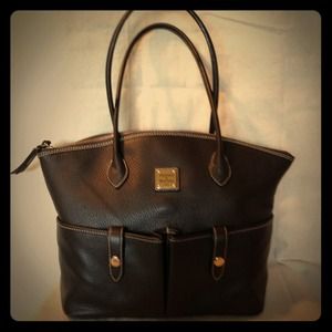 Dooney & Bourke Leather Crescent Tote Authentic