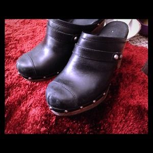 Ugg comfy heels with studded leather