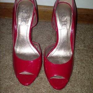 Red Patent Leather BCBG Shoes.