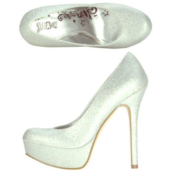 Brash Silver Sparkle Shoes