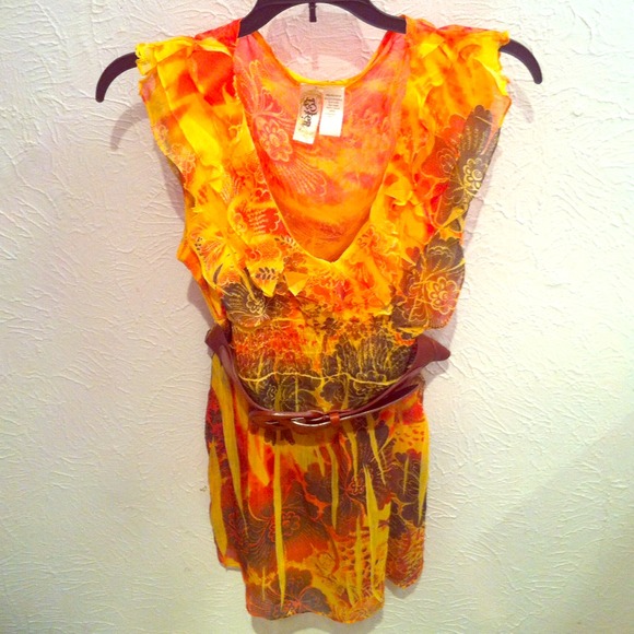 Orange Belted Blouse! 💛