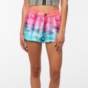 High Wasted Tie Dye Shorts