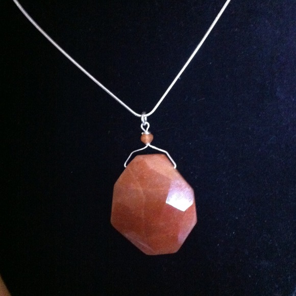 Authentic carnelian & SS necklace