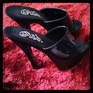 Black sexy lingerie slipper