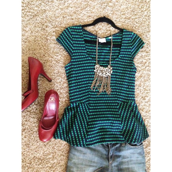***SOLD Anthropologie Peplum Top -size S