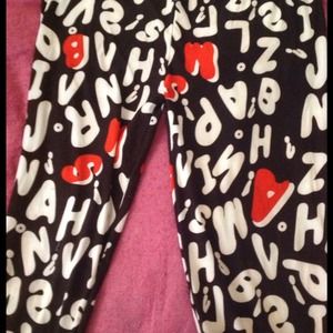 Red & White leggings