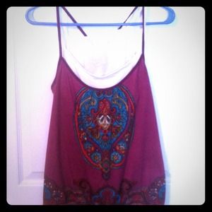 Cute tank with built in white half tank