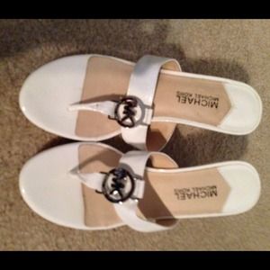 Michael Kors white wedge/ sandal 7.5