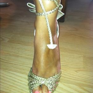 Gold Betsey Johnson heels